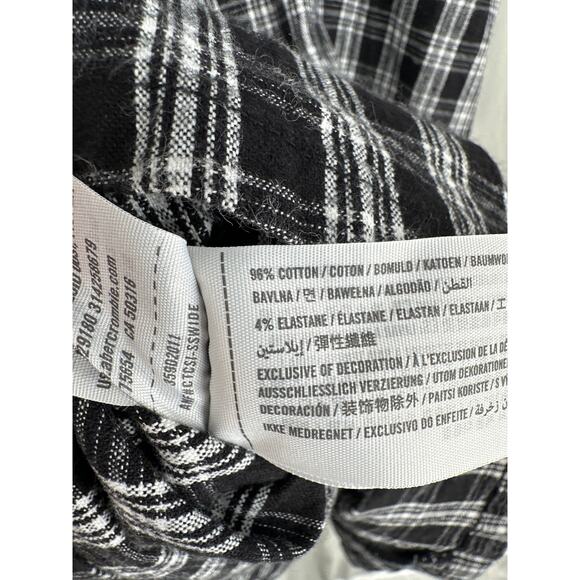 Hollister Dress Women XS Black Plaid Mini Grunge Y2K 90s Stretch Academia Preppy - Picture 4 of 7